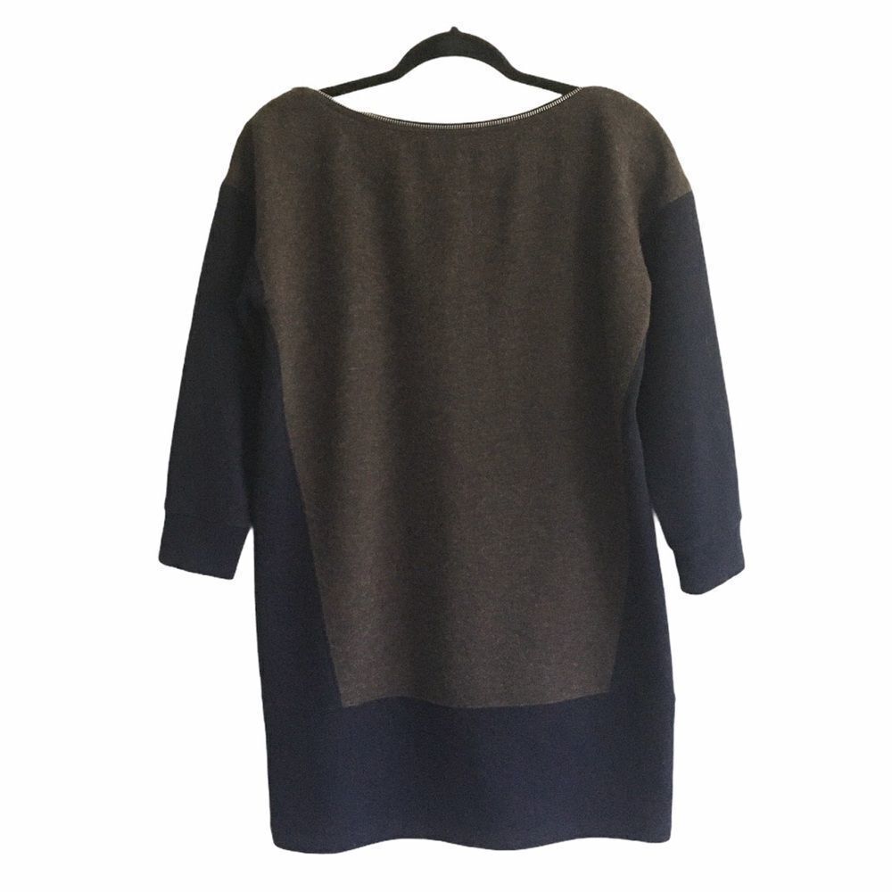 Madewell Two-Tone Mini Dress in Brown and Black